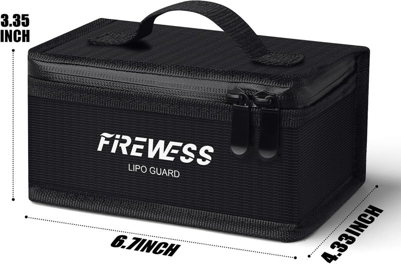 FIREWESS 2 Pack Lipo Safe Bag Fireproof, lithium battery bag fireproof and Explosionproof, Lipo Battery Storage Guard Safe Pouch for Charge and Storage - Image 2